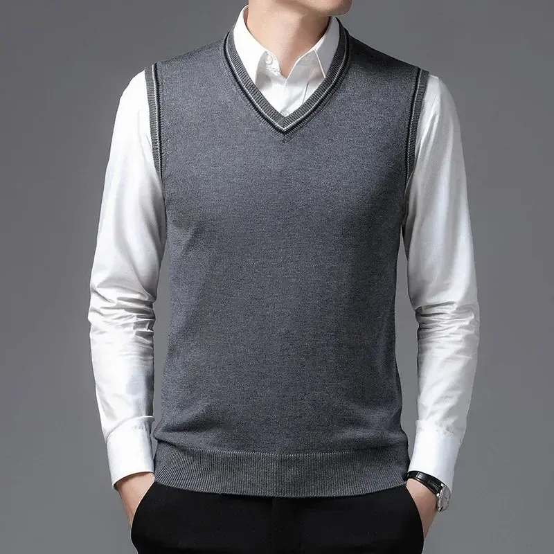 Thumbnail: Knitted Sleeveless Sweater Vest