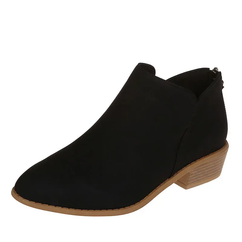 Thumbnail: Pointed Suede Ankle Boots