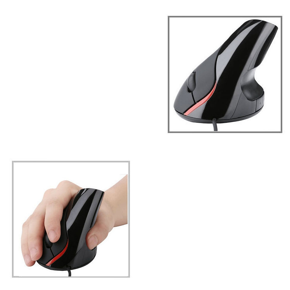 Thumbnail: Ergonomic Vertical Mouse with and without hand view