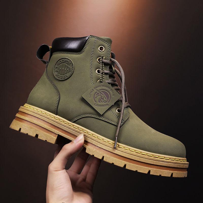 High Top Ankle Boots green