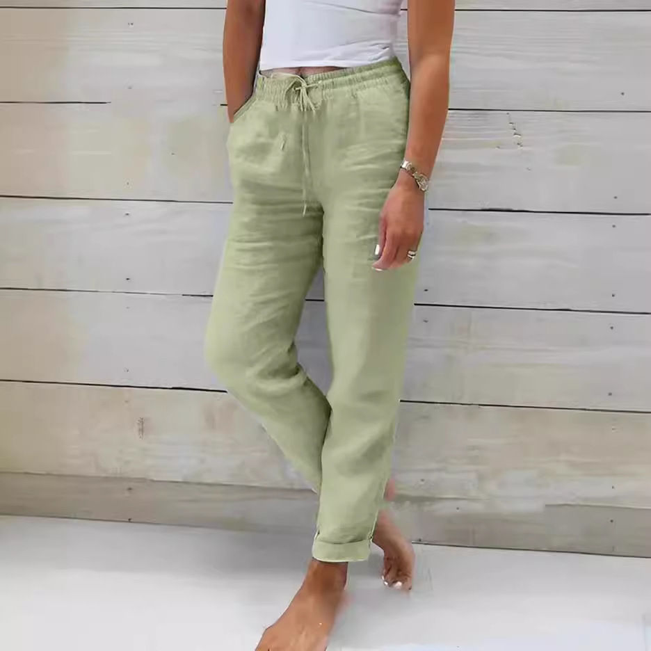 Thumbnail: Cotton Straight Trousers