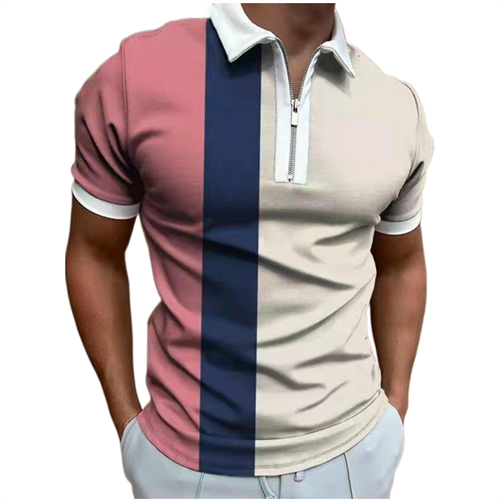 Thumbnail: Striped Golf Polo Shirt 