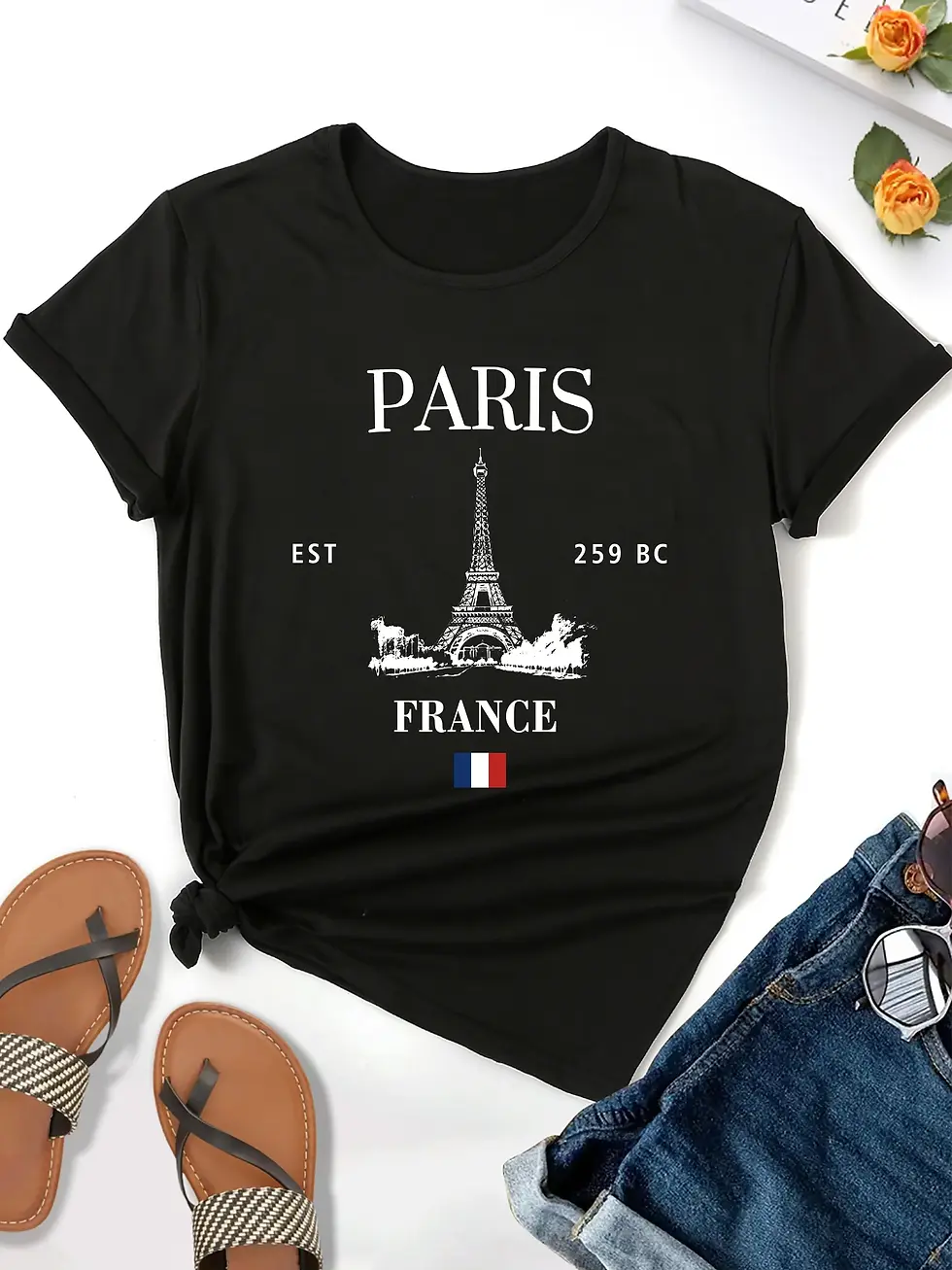 Eiffel Tower T-Shirt black