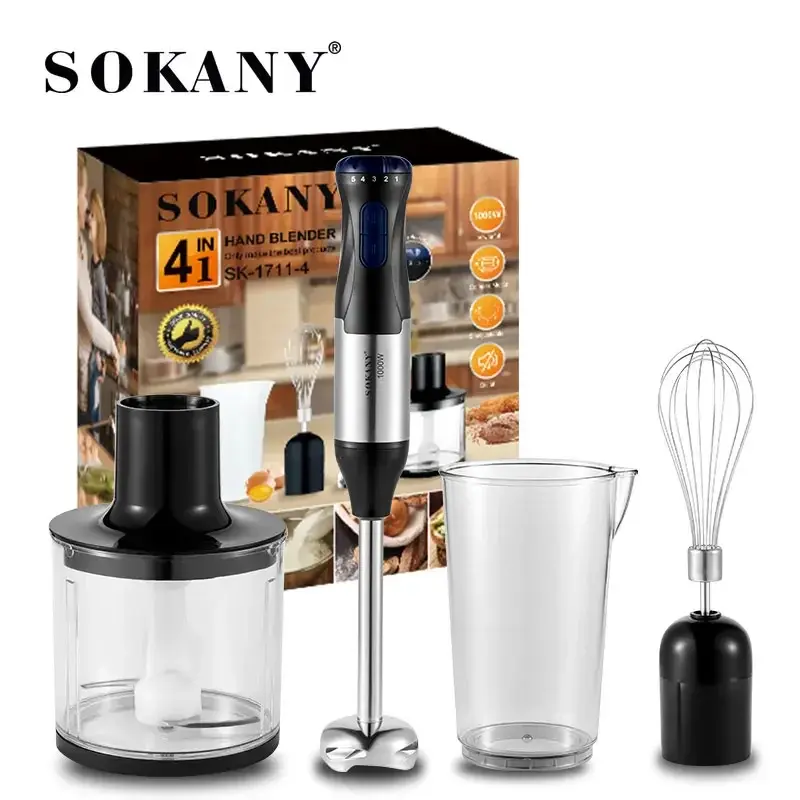 Thumbnail: 1000W Immersion Blender Handheld and 4 in 1 Kit