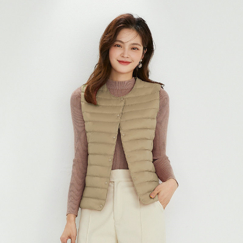 Thumbnail: Sleeveless Down Jacket beige
