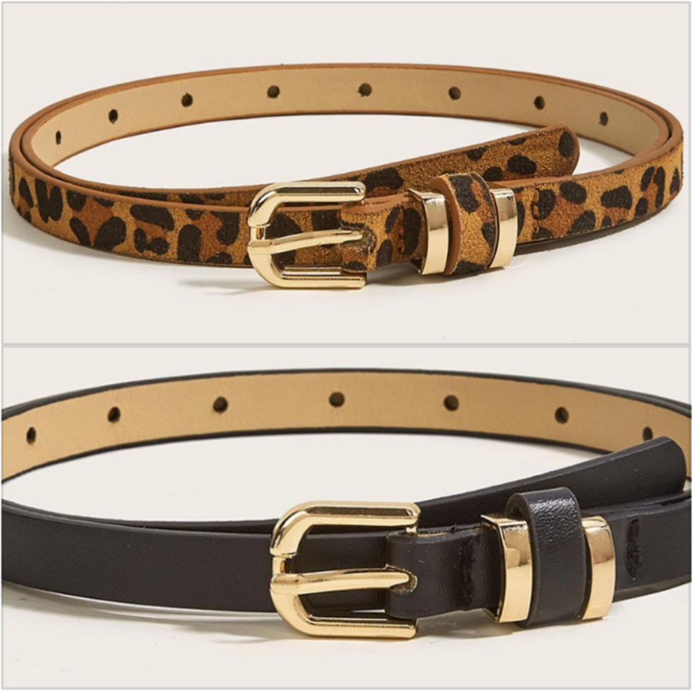 Thumbnail: Fashion Temperament Thin Belt Needle Buckle 