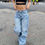 Thumbnail: New Loose Wide Denim Pants