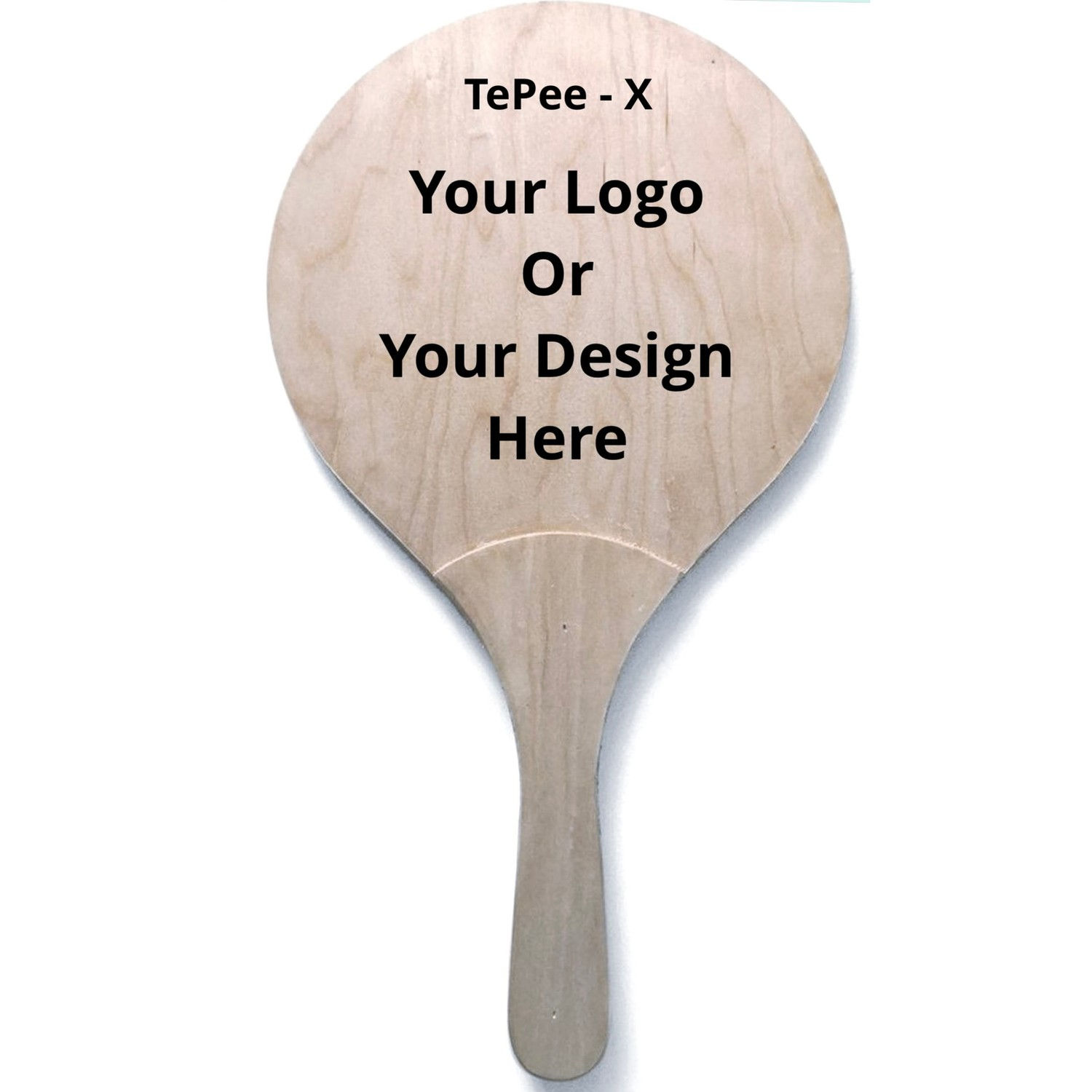 Wooden Beach Racket Set - solid natural wood - corporate gift set