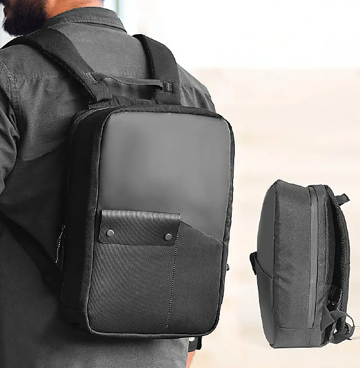 LBB-12 -- Leather Back Bag