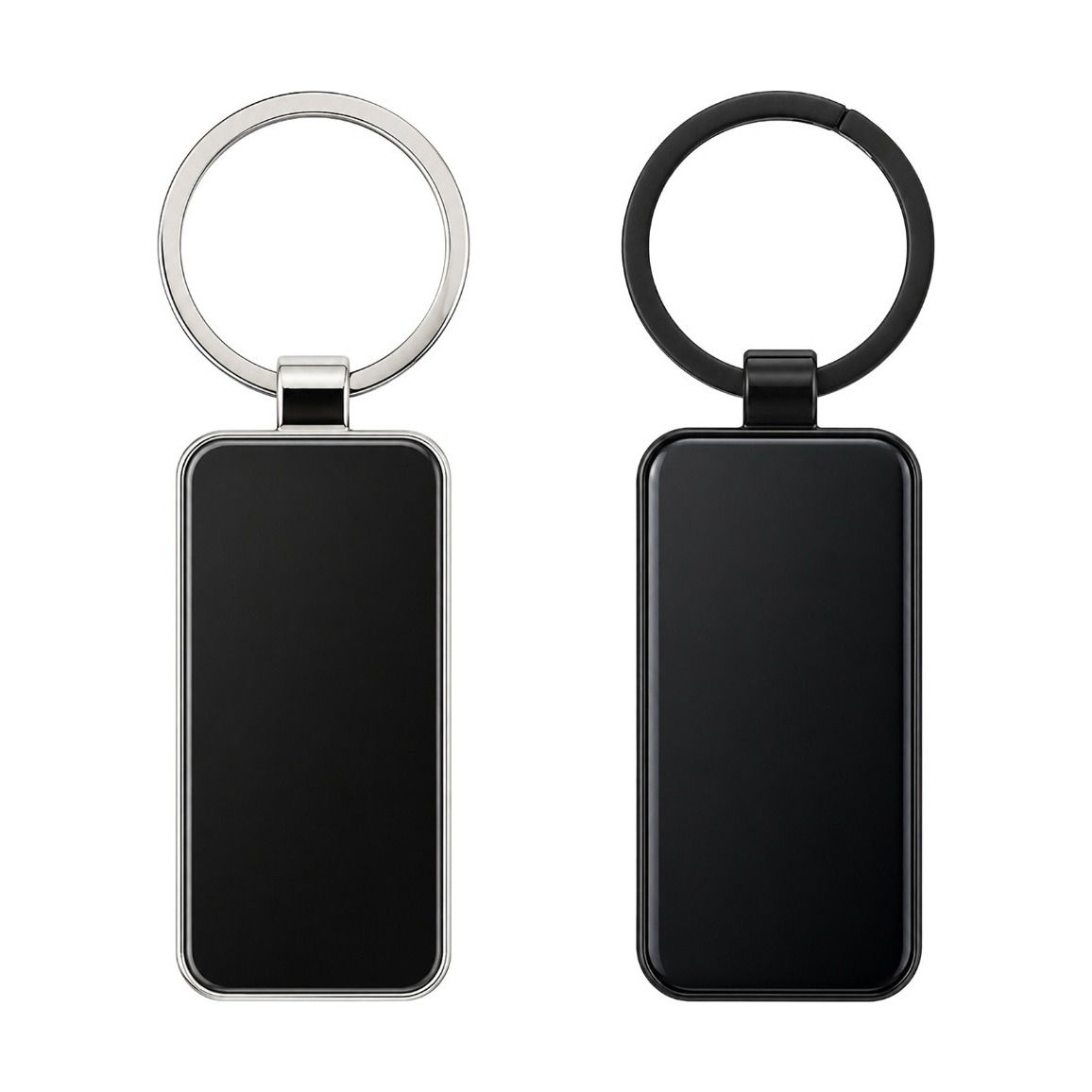 KC31 -- Rounded Metal Plate Keychain
