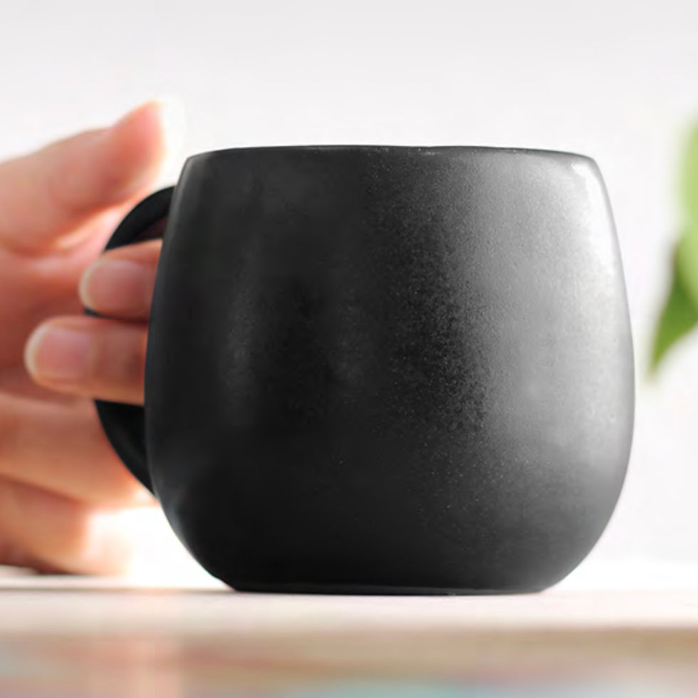 Thumbnail: WSMUG-20-BLK -- Black Handmade Mug