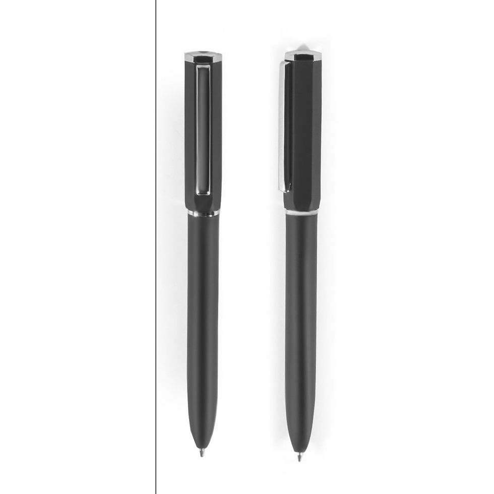 Rubber Metal Pen - corporate gift, laser engraved