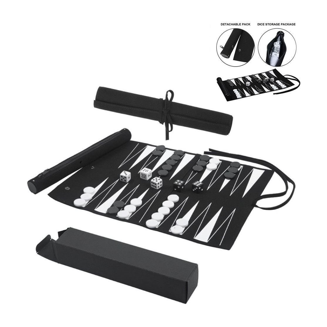 Portable Backgammon - corporate gift, UV printed