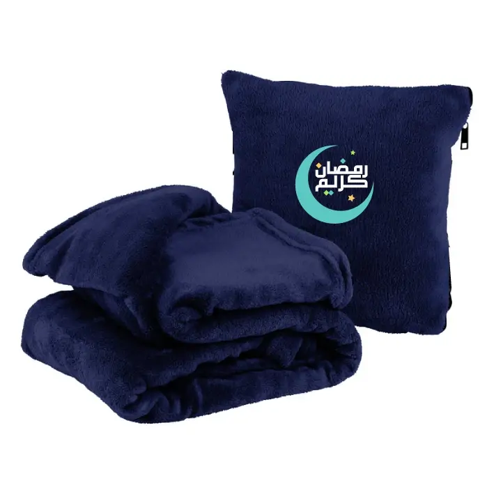 Pillow Blanket - polyester - corporate gift, UV DTF printed