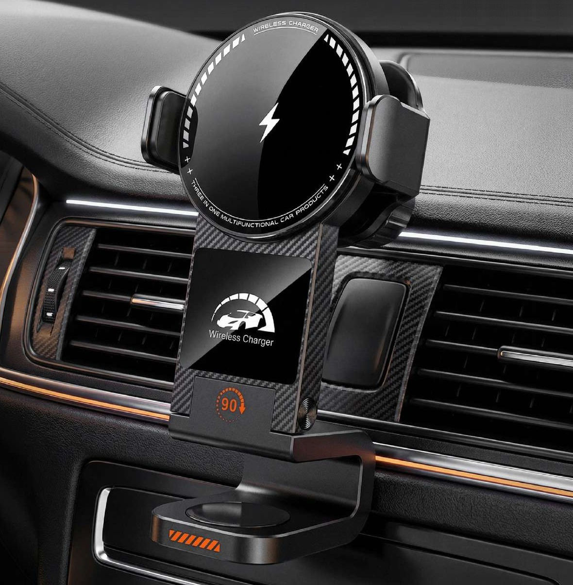 CC50 -- Car Magnetic Wireless Charger 3-in-1