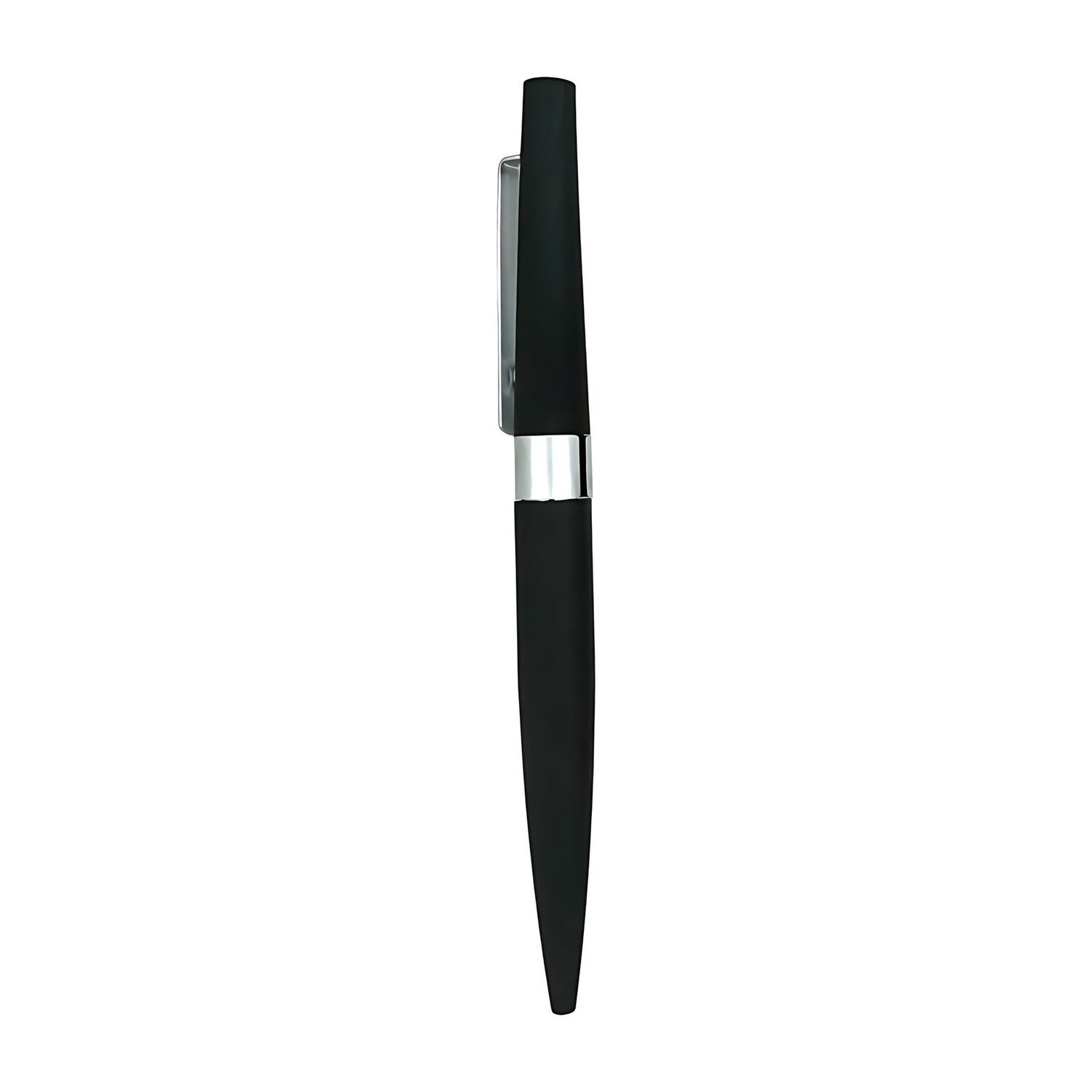 MP191 -- Black Metal Pen with Chrome Band