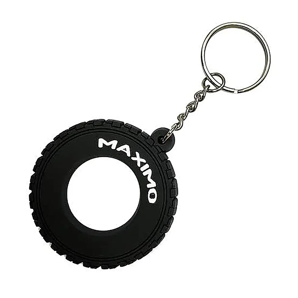 Rubber Keychain - metal - corporate gift, UV printed