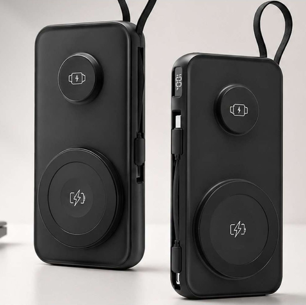 PW650 -- Magnetic Power Bank, Watch Charger & Cables 10000 mAh