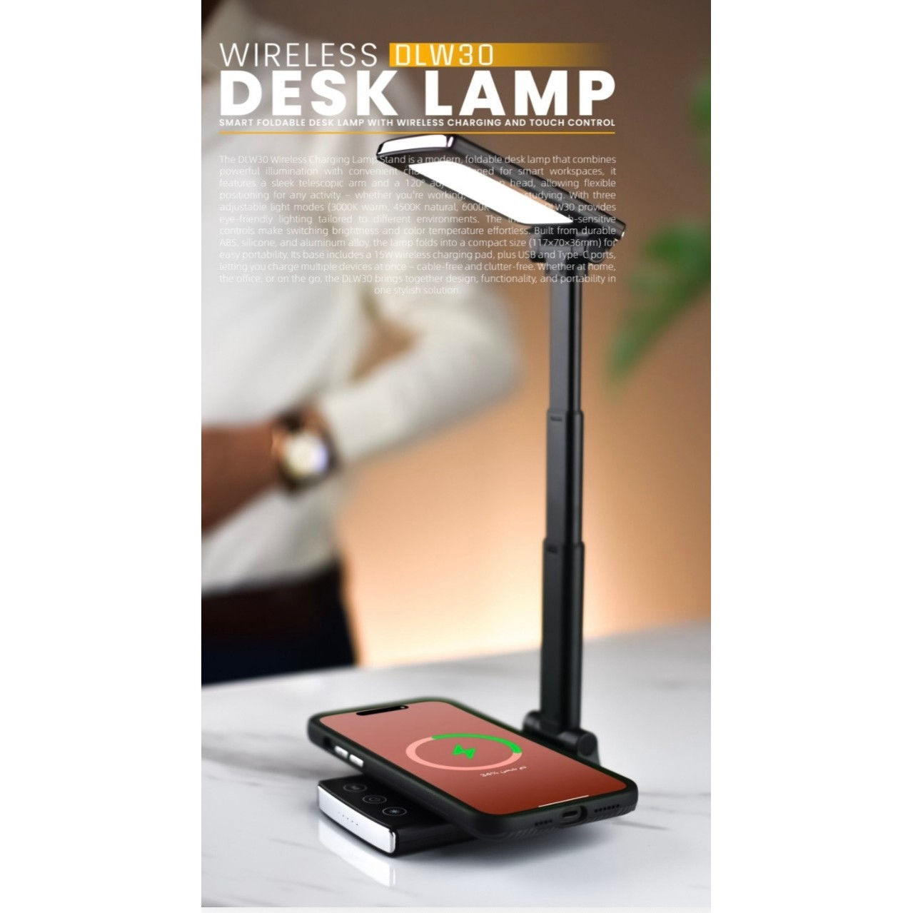 DLW30 -- Wireless Desk Lamp