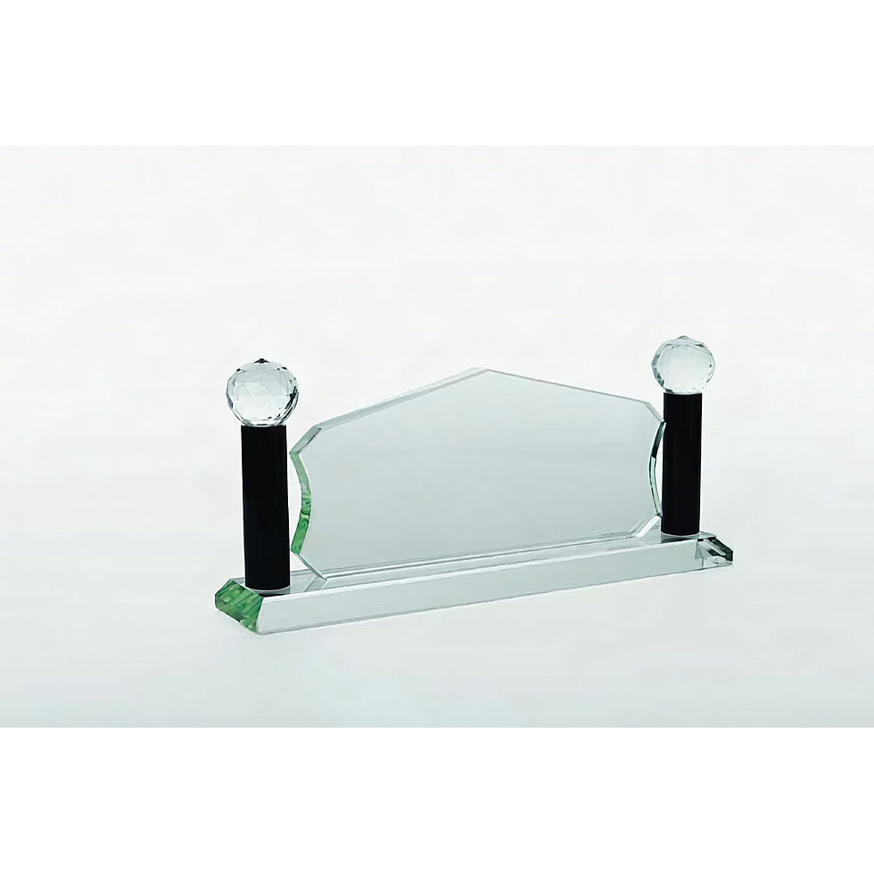 Thumbnail: Arch Crystal Desk Card Holder - corporate gift, laser engraved