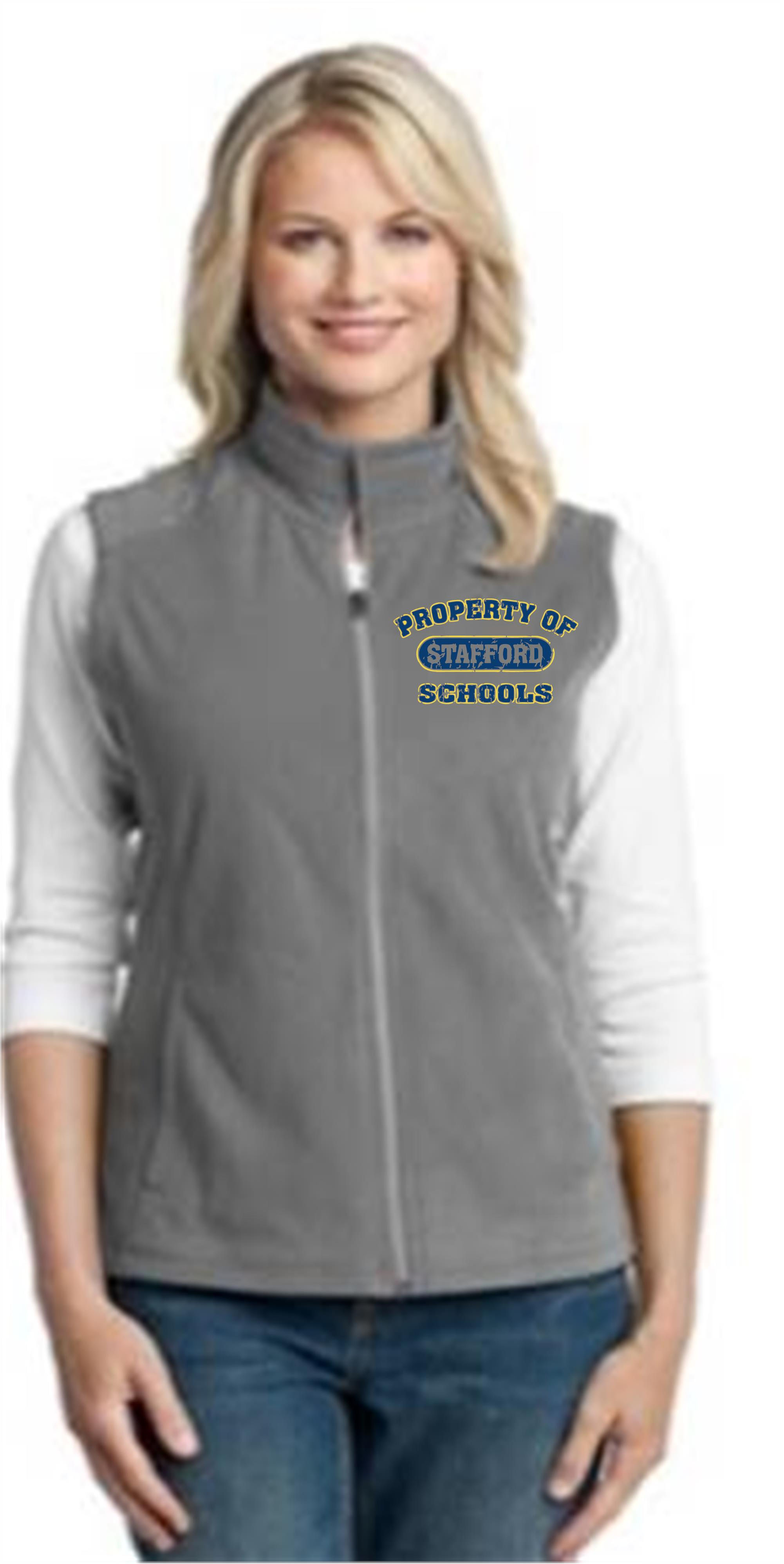 Microfleece Vest with Embroidery