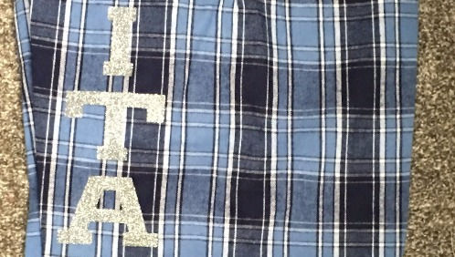 Titan Columbia Blue PJ Pant With Silver Glitter
