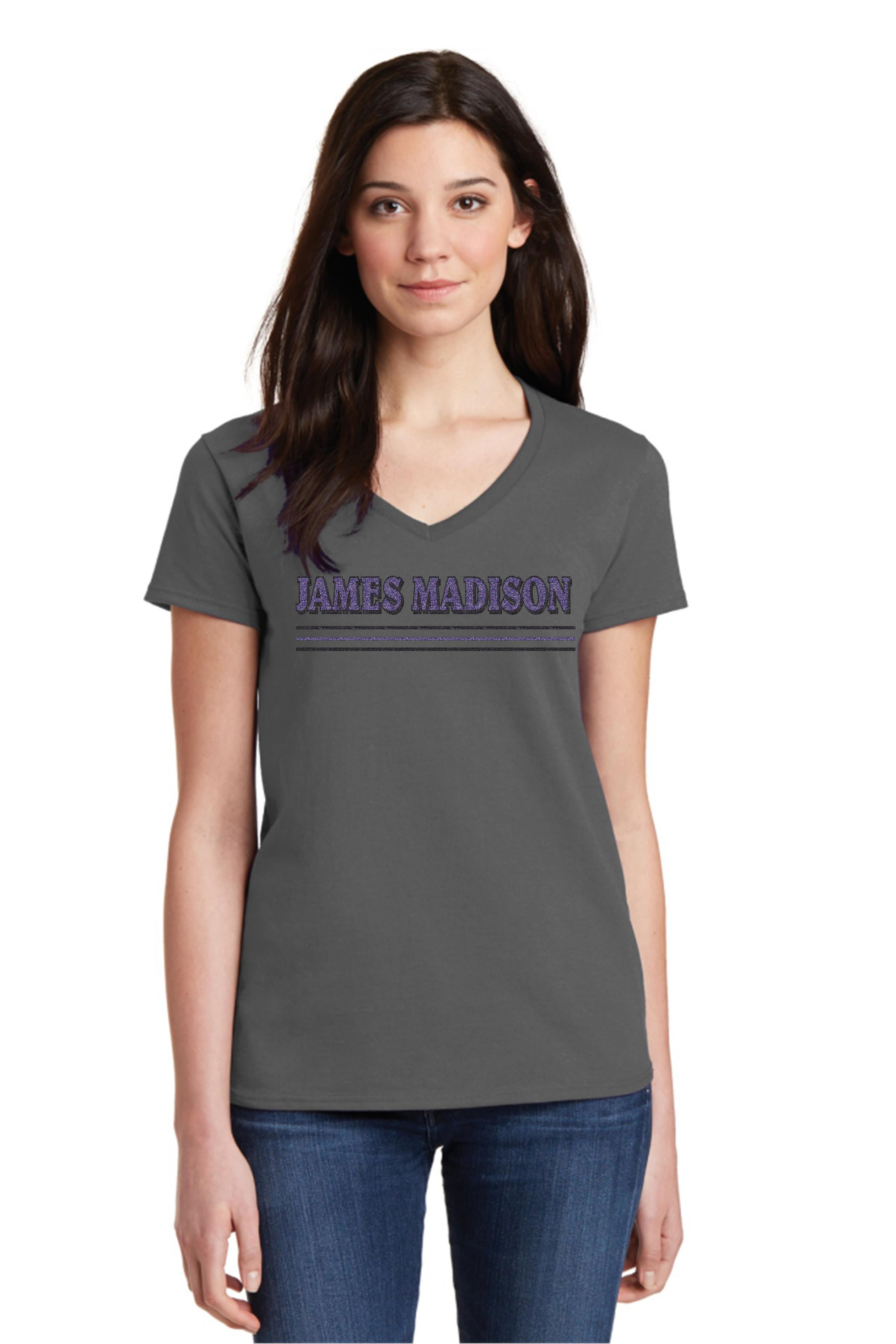 James Madison Ladies Glitter T