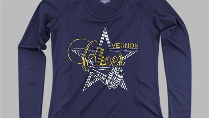 Vernon Girls/Ladies Performance Shirt Rhinestones