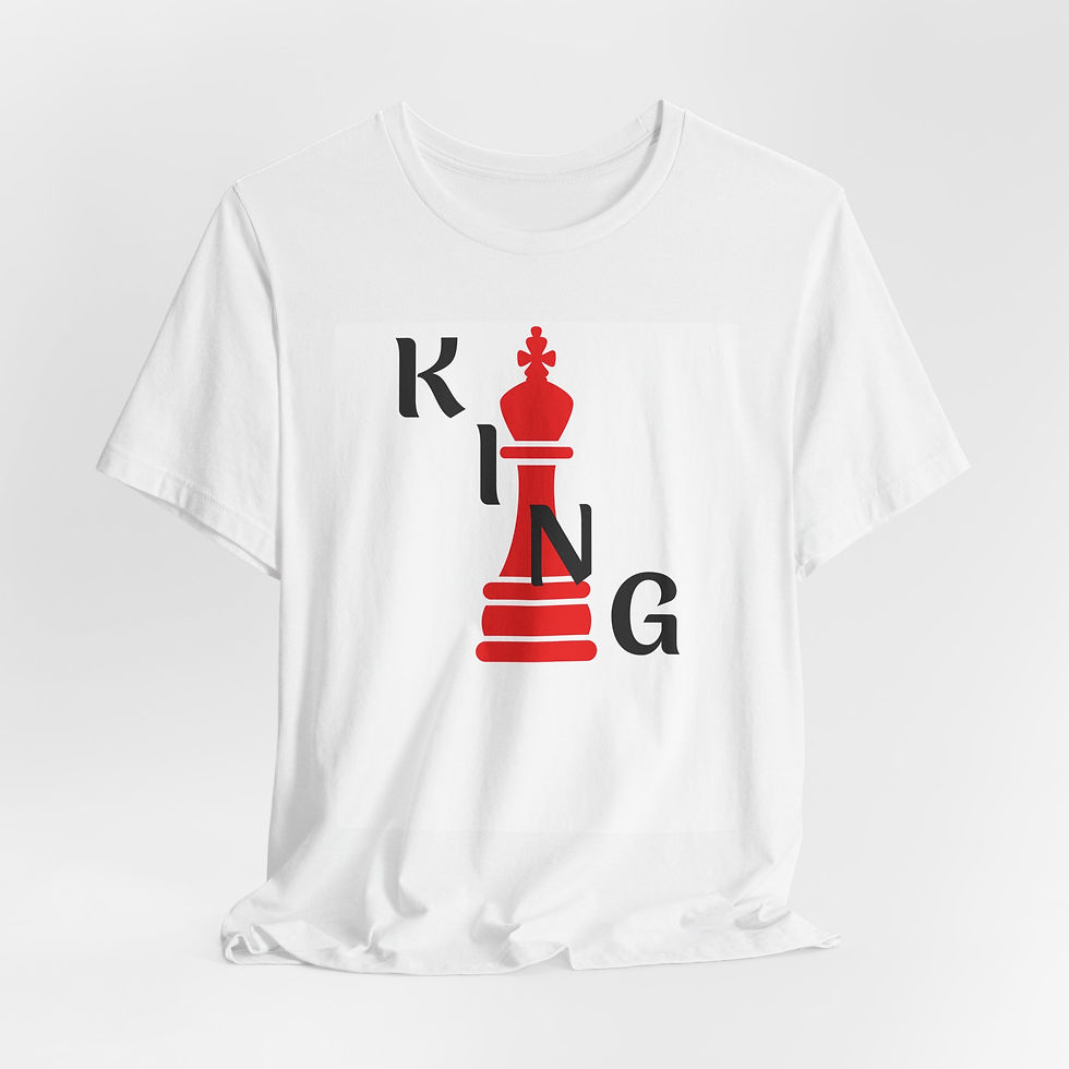 Thumbnail: White Chess King Graphic Unisex T-Shirt Bella+Canvas 3001