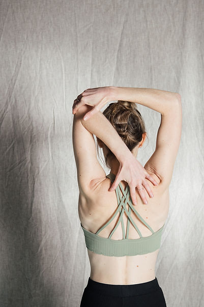 Portrait photography for Sinead Yoga, Leeds | Shoulder and arm stretch