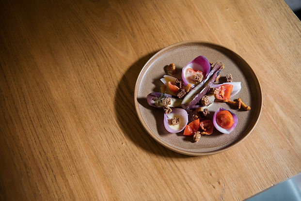 Food photography for FINT, Leeds | Red onion salad
