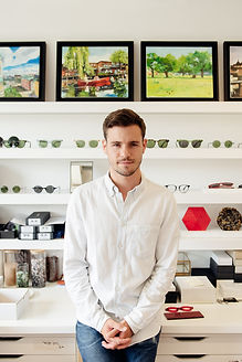 Portrait photography | Monc sunglasses | Man stood in front of sunglasses
