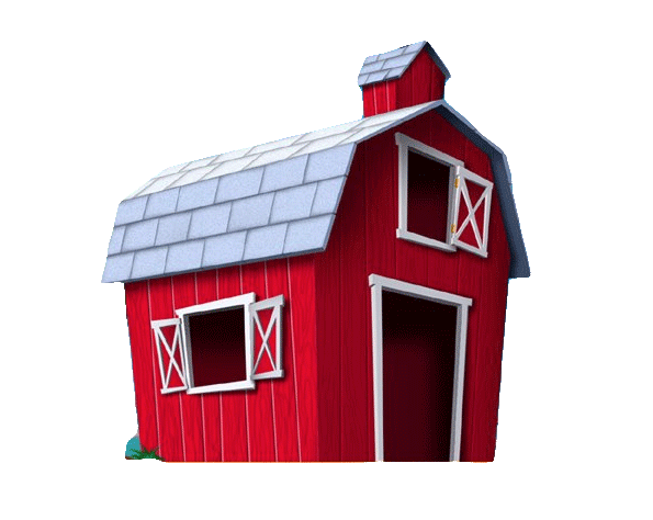 cartoon barn house