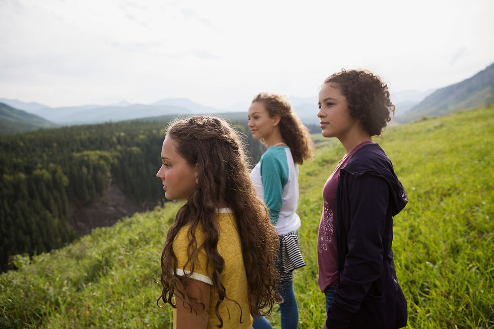 Three Girls Outdoors