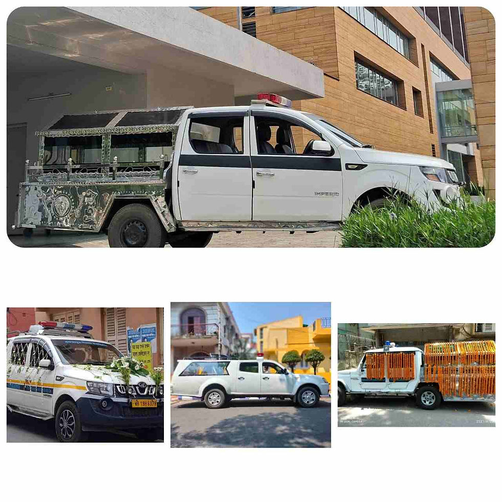 Hearse vehicle options available for funeral transportation in Kolkata.