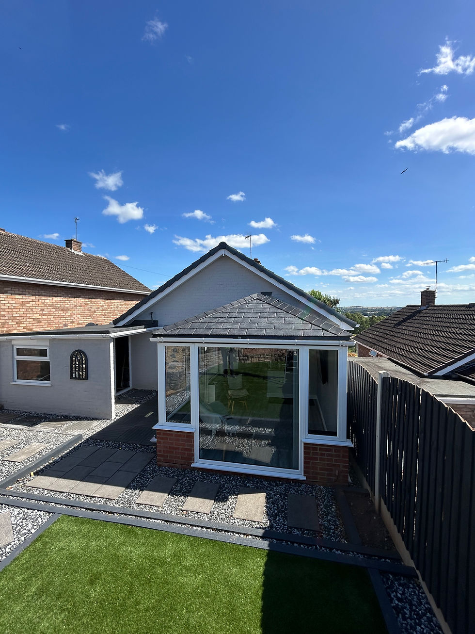 New roof front