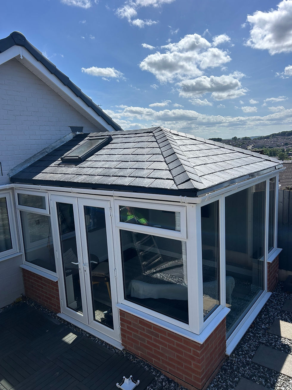 Conservatory roof tiled