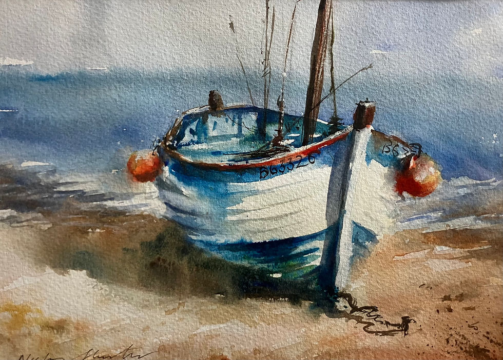 Watercolour Painting: Little Boat On The Beach - 1 Day Workshop 
