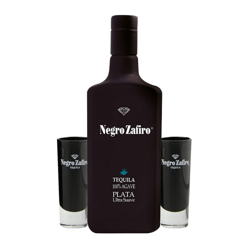 Tequila Negro Zafiro 750ml + 2 Caballitos consuvino