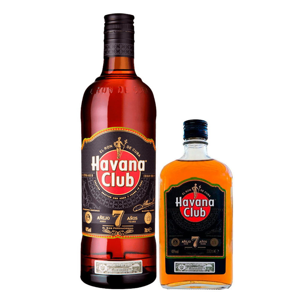 Ron Havana Club Añejo 7 Años 700ml Con Havana 7 Años 200ml
