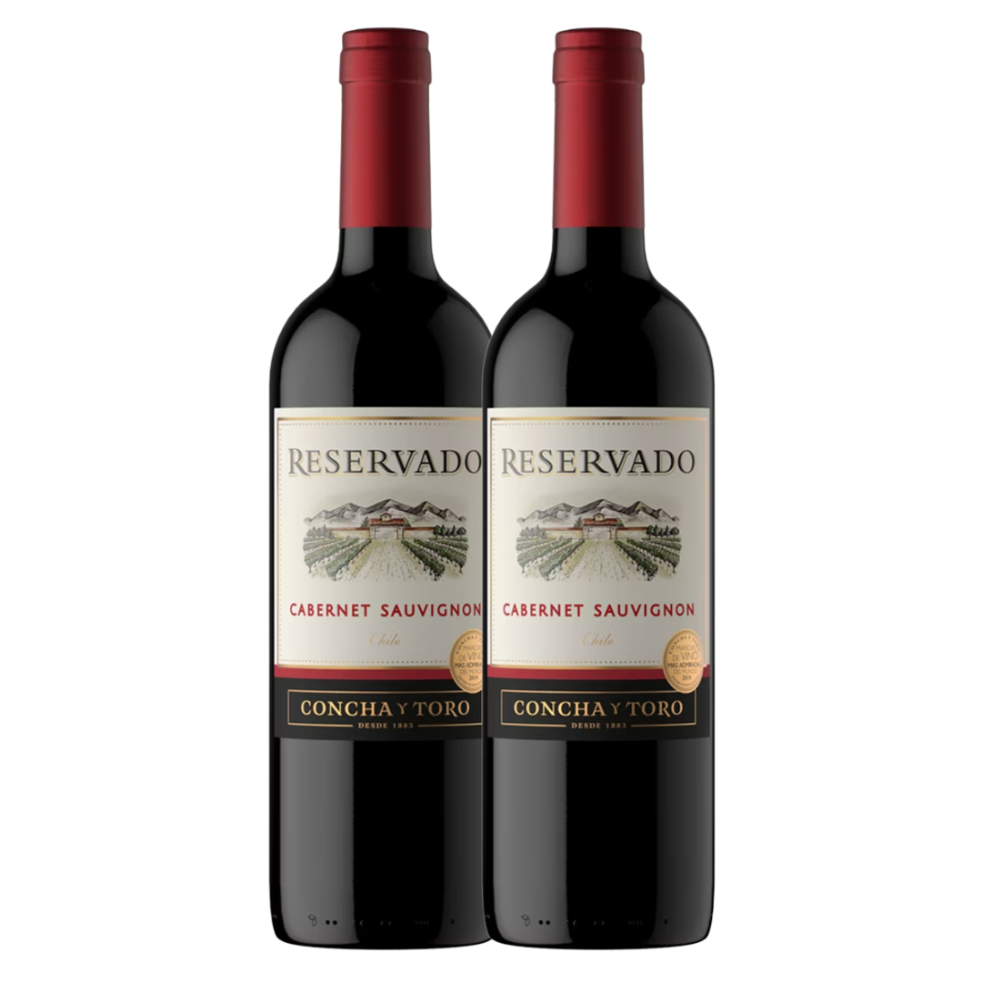 Kit 2 Vino Tinto Reservado Concha Y Toro Cabernet Sauvignon 750ml