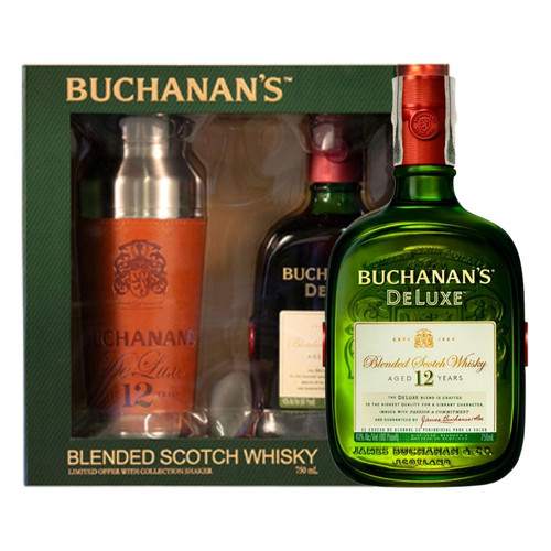 Kit Whisky Buchanan's 12y 750ml + Shaker consuvino