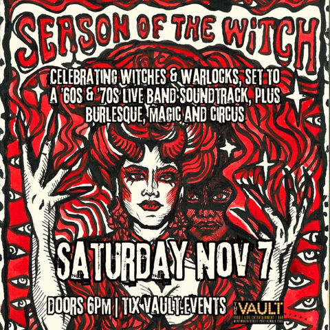 Poster: Season of the Witch... set to '60s & '70s Live Band Soundtrack... at The Vault