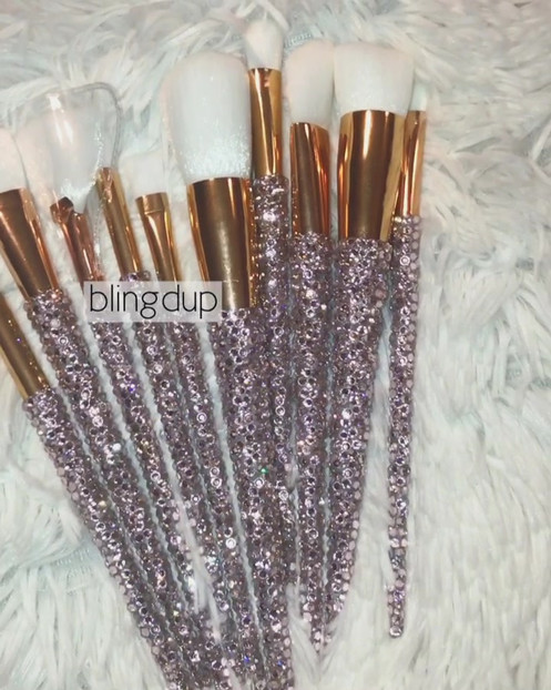5 Piece Bring On The Bling Rose Gold Blinged Brushes