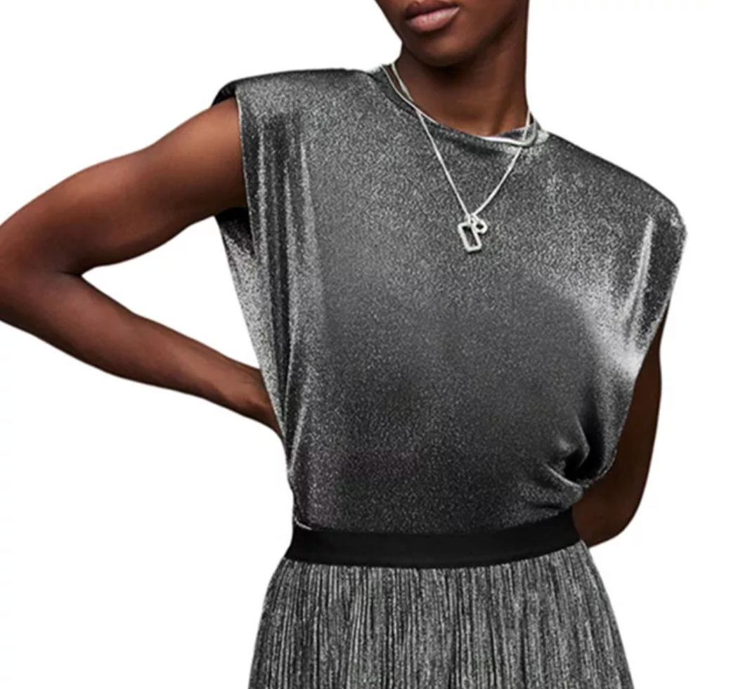 ALLSAINTS Mika Metallic Tank Top