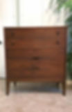 Mid Century Modern United Furniture Chest of Drawers in Dark Walnut
