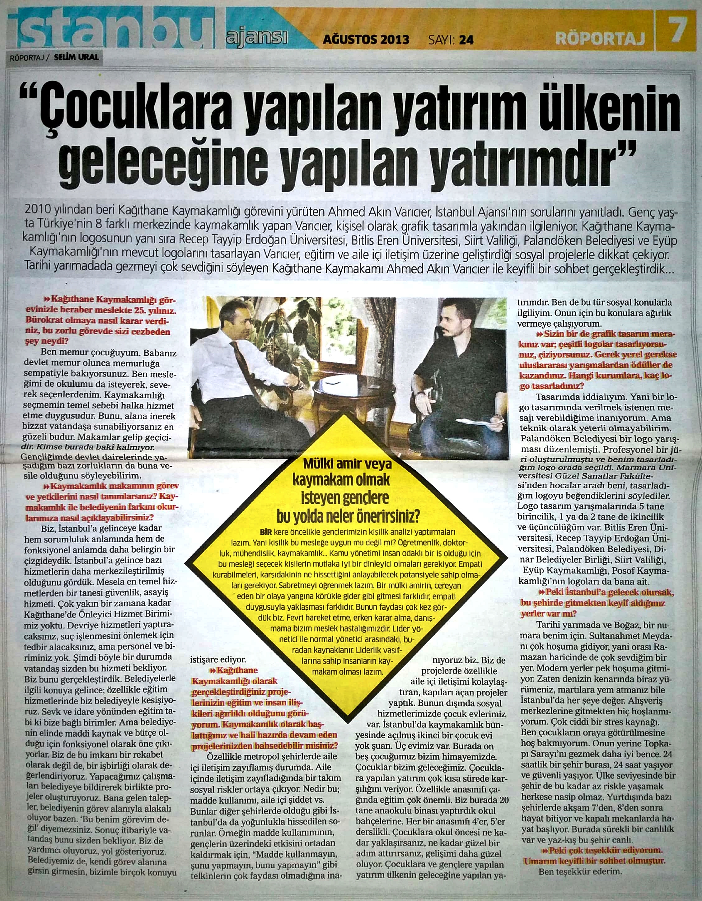Kağıthane Kaymakamı A. Akın Varıcıer