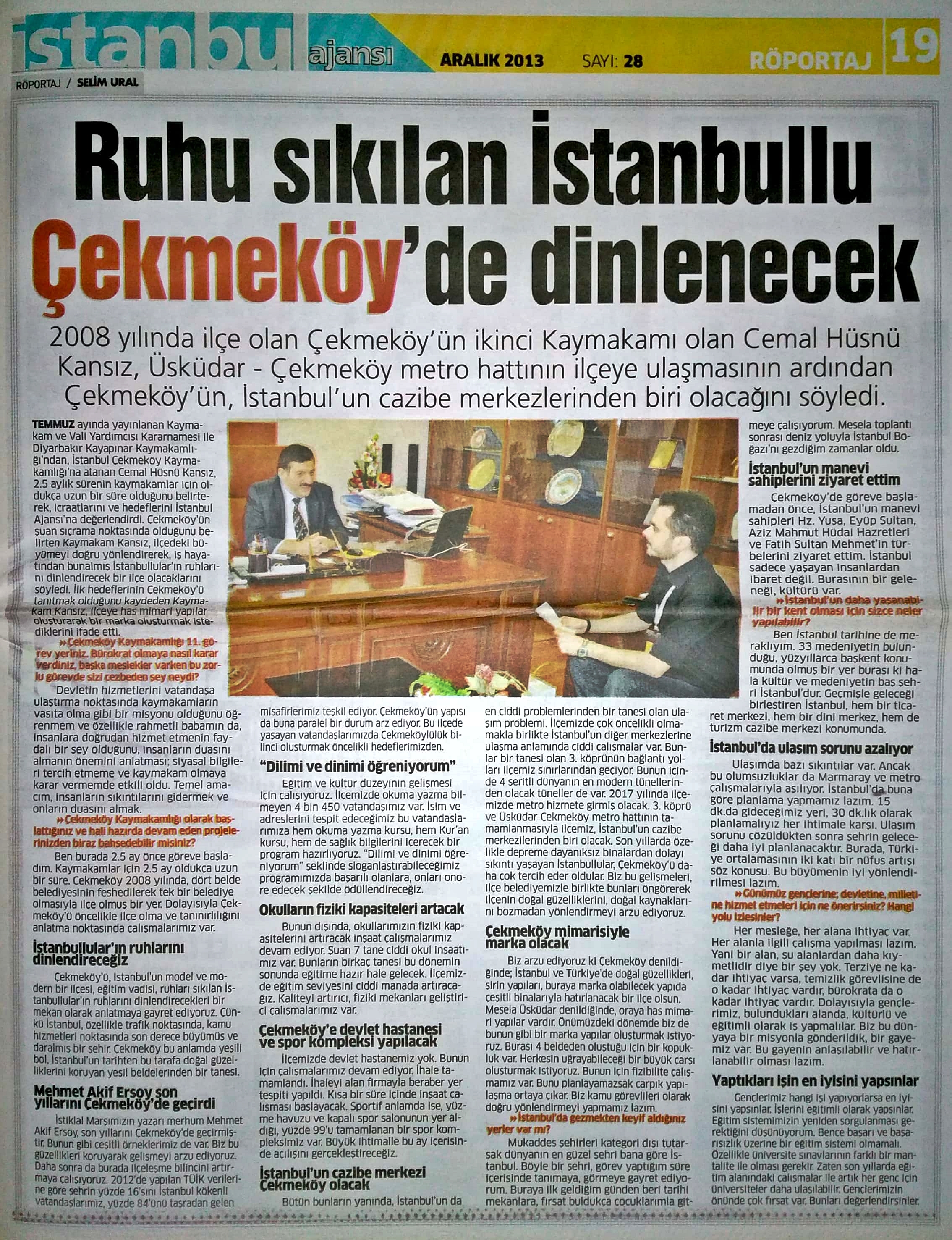 Çekmeköy Kaymakamı C. Hüsnü Kansız