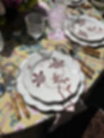 Thumbnail: Climbing Peonies Plates in Brown by Everyday Elegance