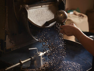 Machine roasting coffee beans